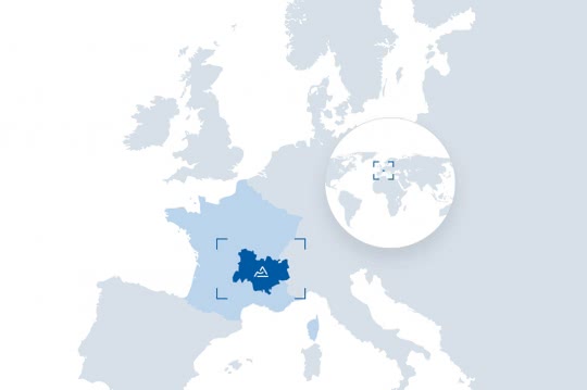 Carte de localisation d'Auvergne-Rhône-Alpes