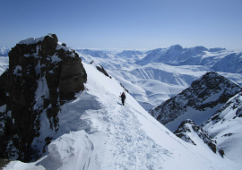 Journée accompagnée par un professionnel en ski de randonnée, traversée du massif des Grandes Rousses