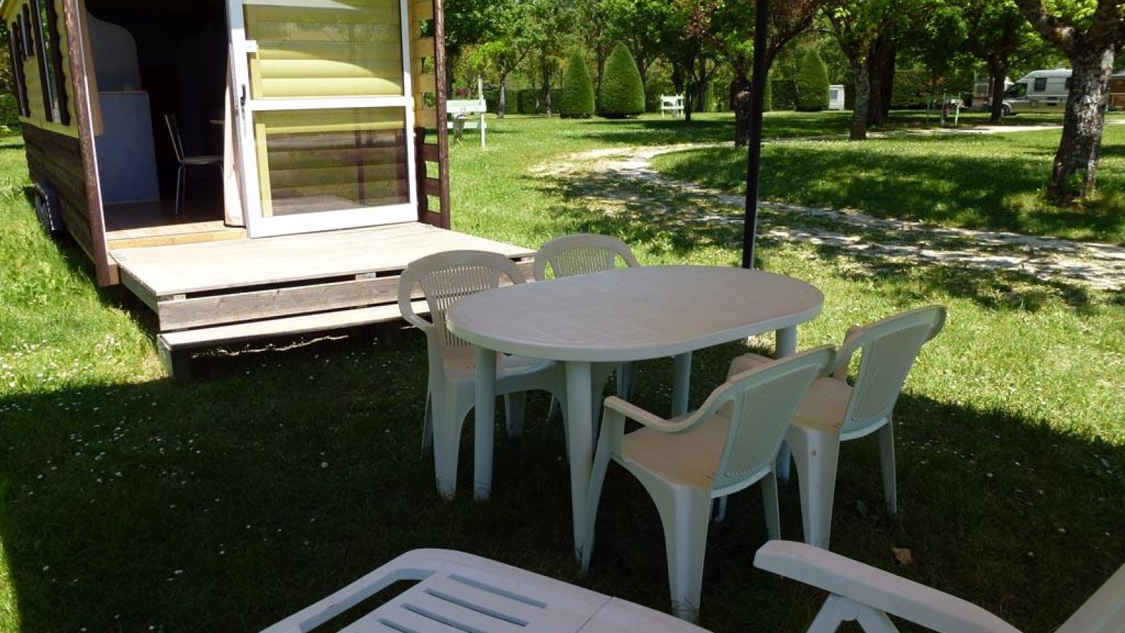 Roulottes au camping Les Foulons