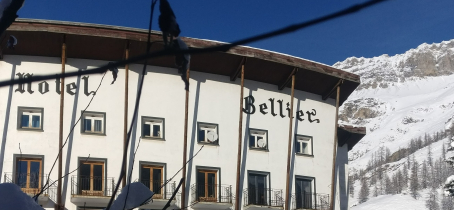 Façade extérieur en hiver - Hôtel Bellier
