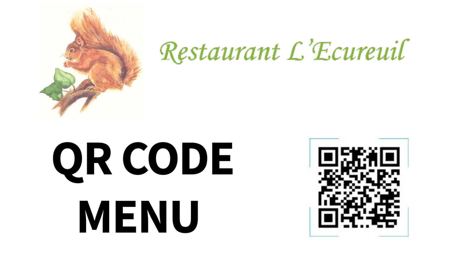 QR Code menu restaurant