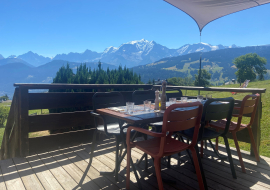Terrasse vue Mont-Blanc