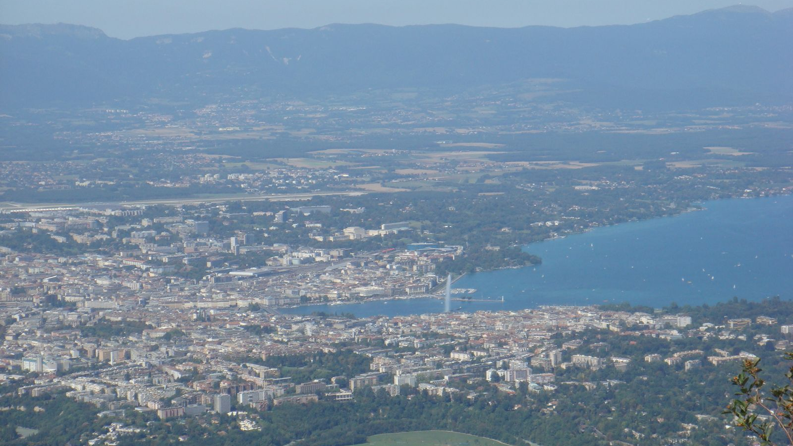 Lake Geneva from top of Saleve