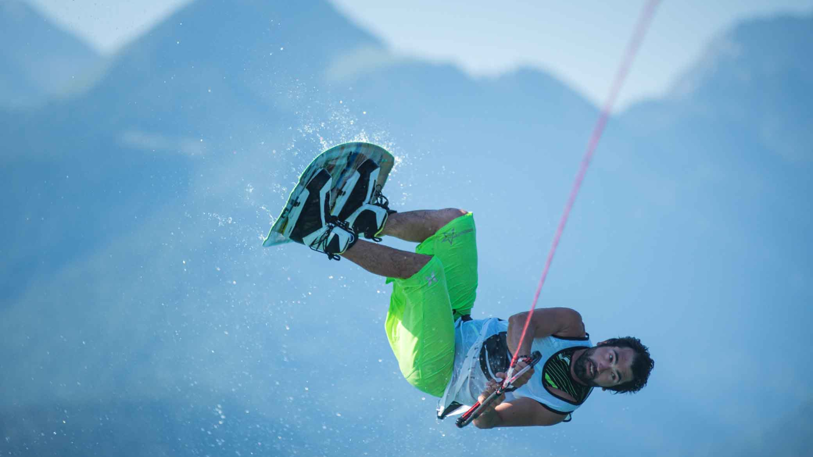 Wakeboard on lake Annecy