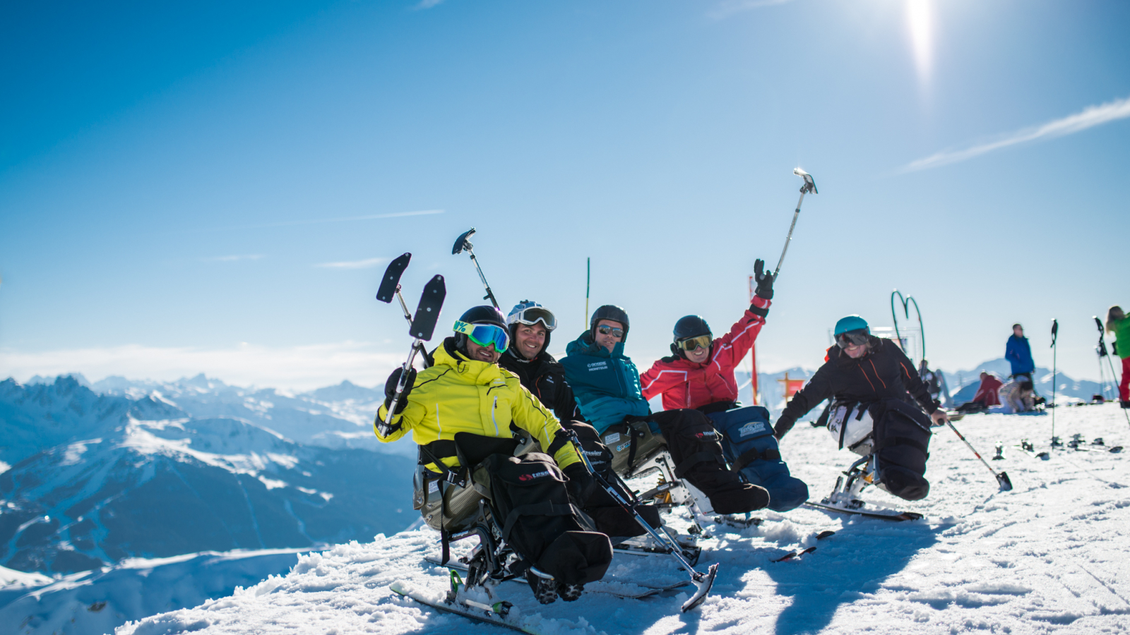 Adaptive skiing session with Oxygene