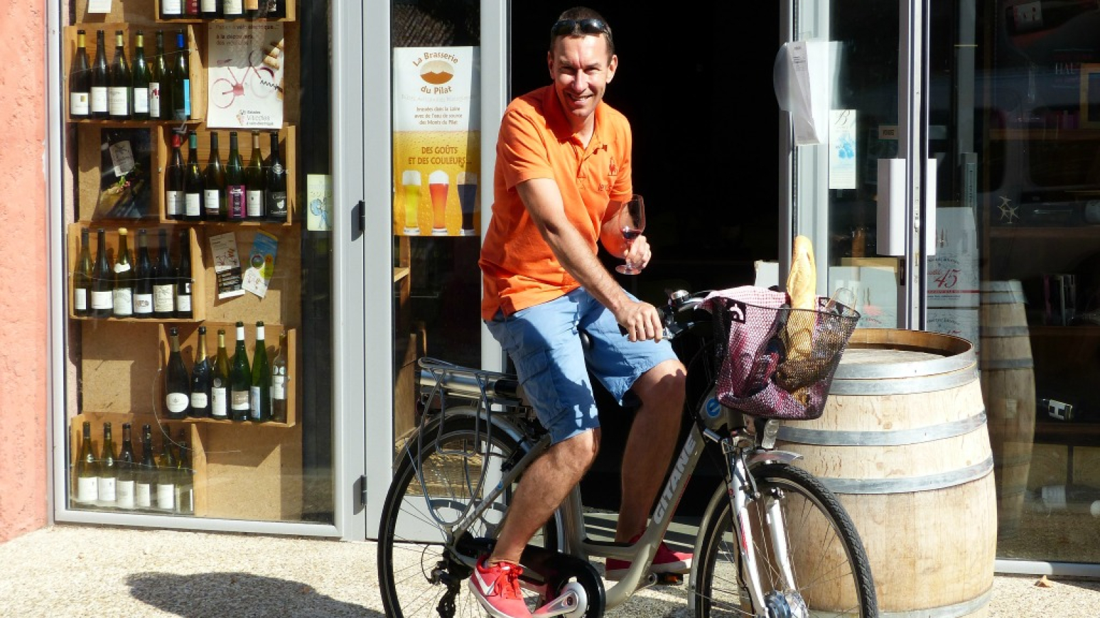 Fabien Louis en vélo-électrique
