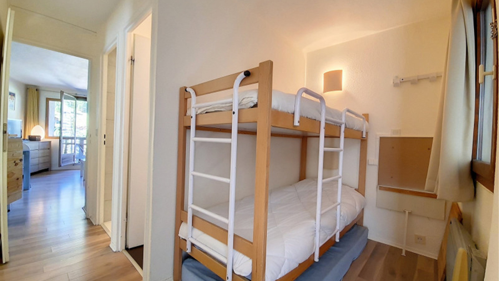 Chambre avec lit superposé - Appartement Pierre et Vacances La Daille