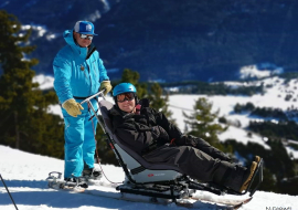 Tandem ski with 'Loisirs & Glisse pour tous' ski school