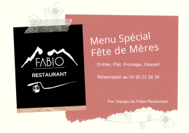 Menu de la Fête des Mères au Fabio restaurant - Samoens