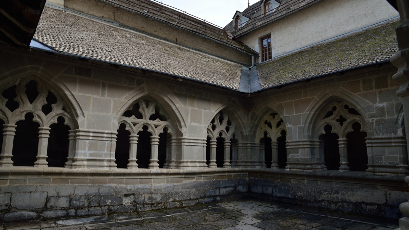 The cloister in Flamboyant Gothic Style