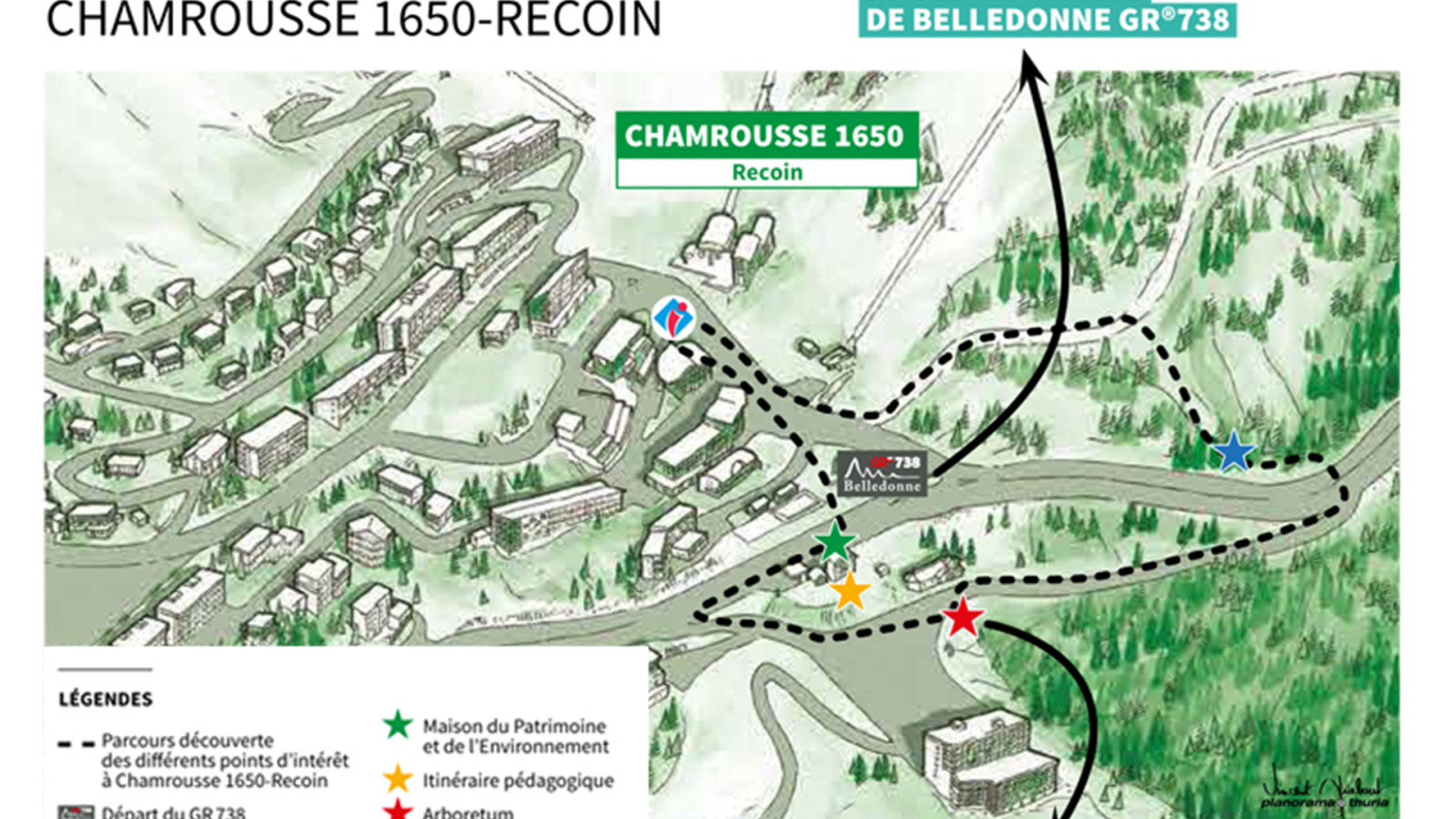Chamrousse educational exhibition path map