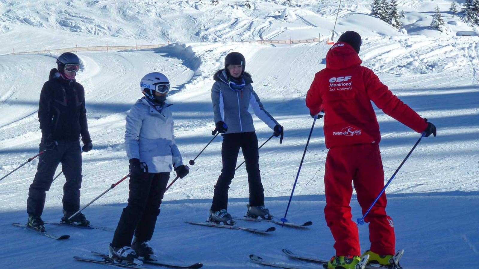 Cours collectif de ski alpin