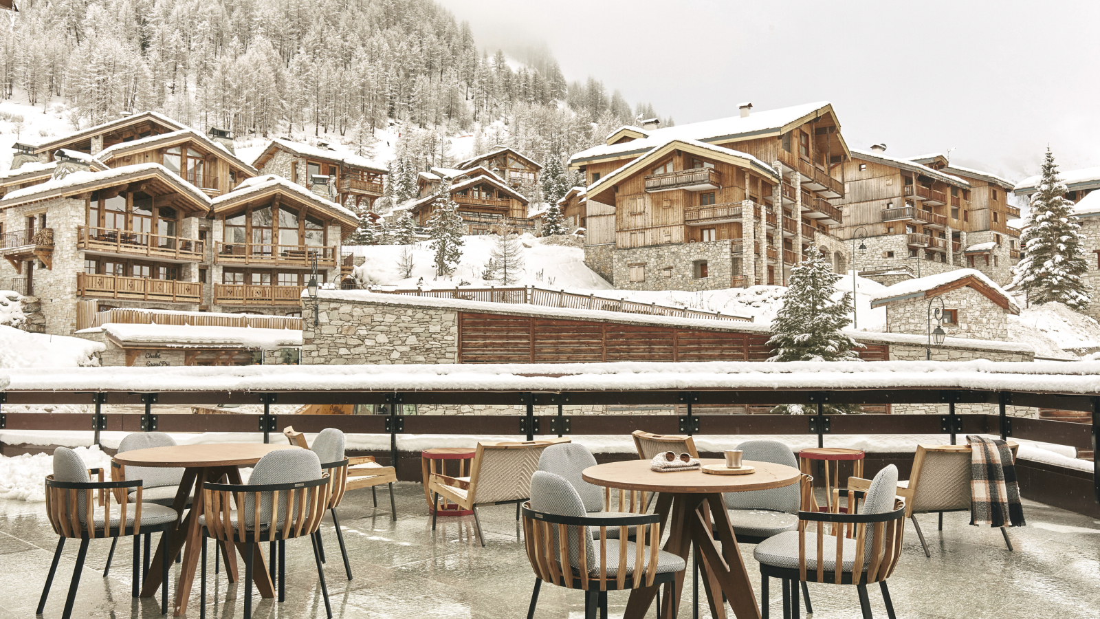 Terrasse en hiver, Club Med Val d'Isère