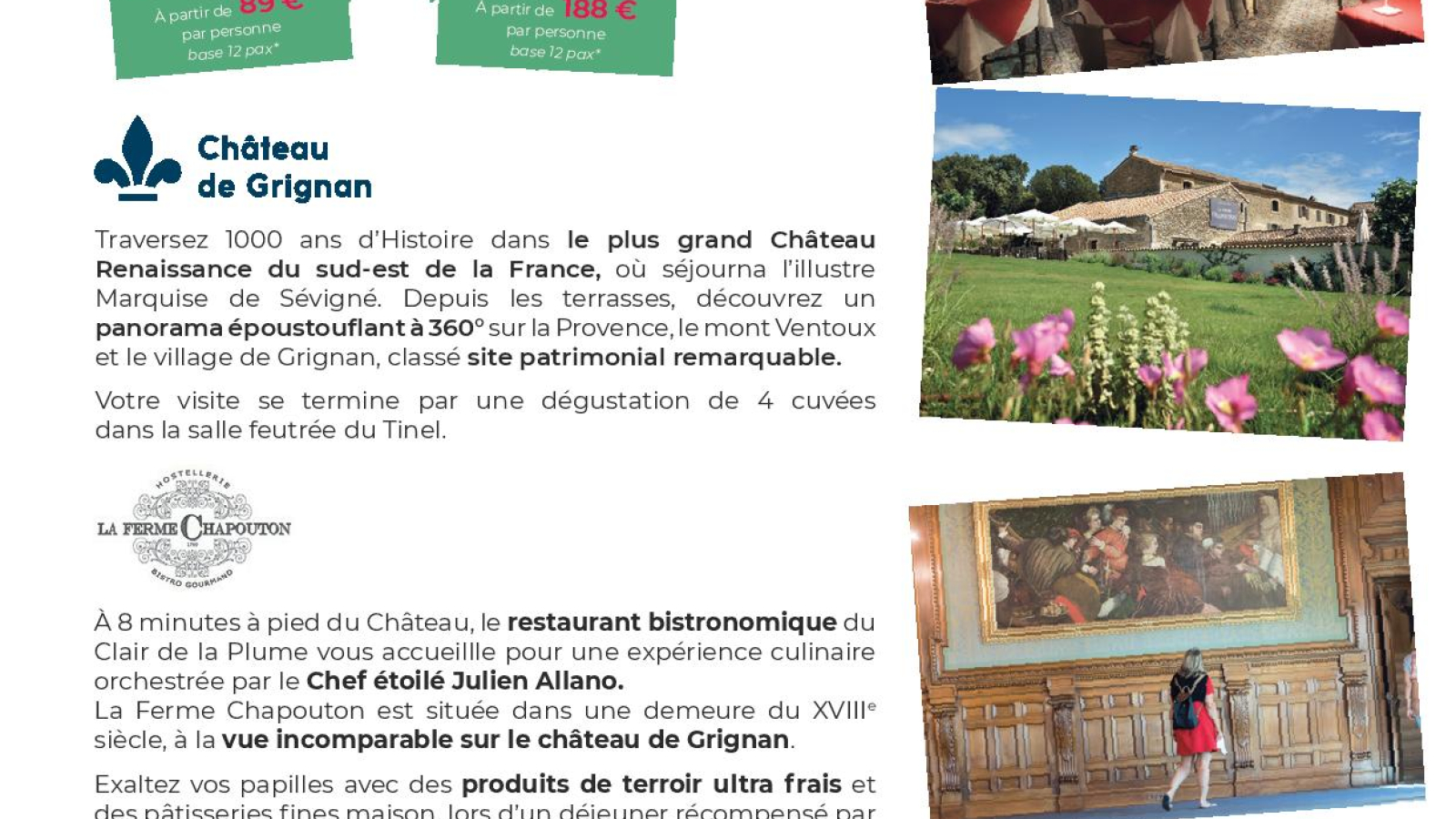 Recto - Journée Délice - Château de Grignan