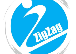A zig-zag track representing the company