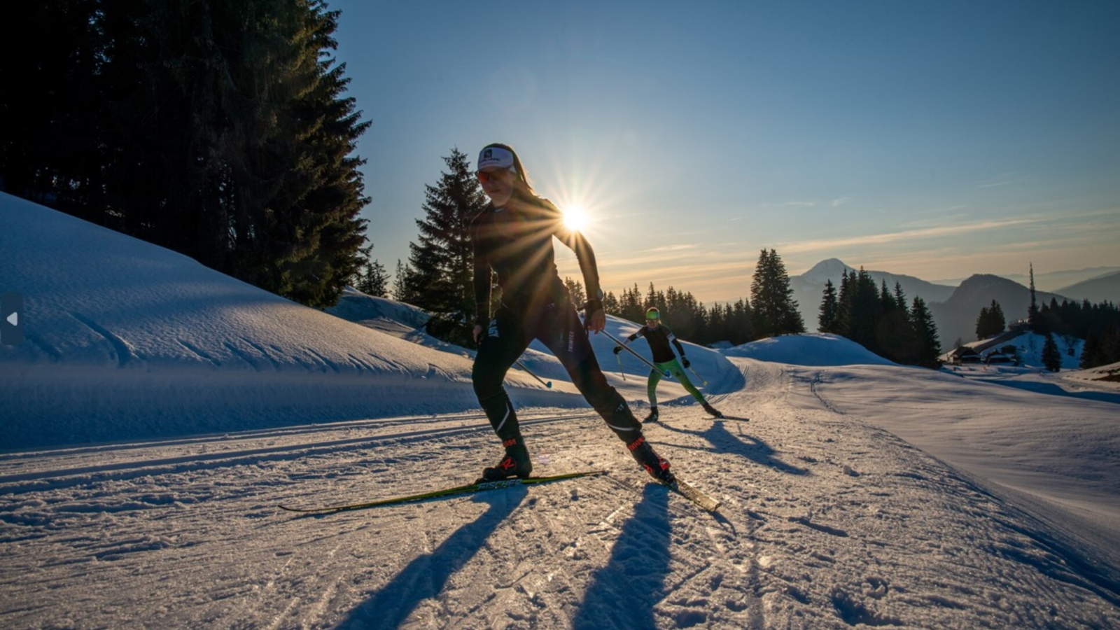 Léonie Harivel on the cross-country ski trails