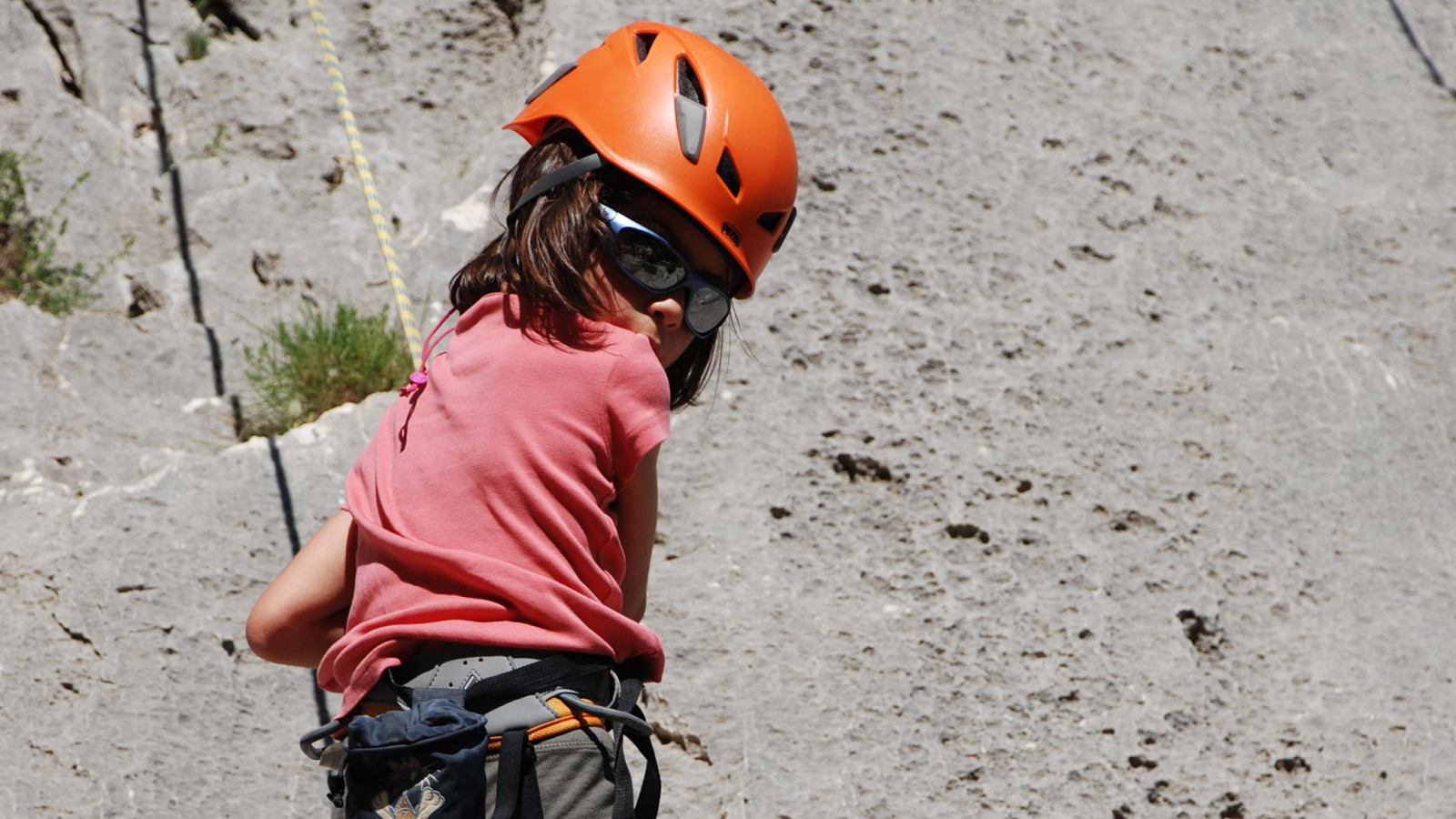 child rappelling