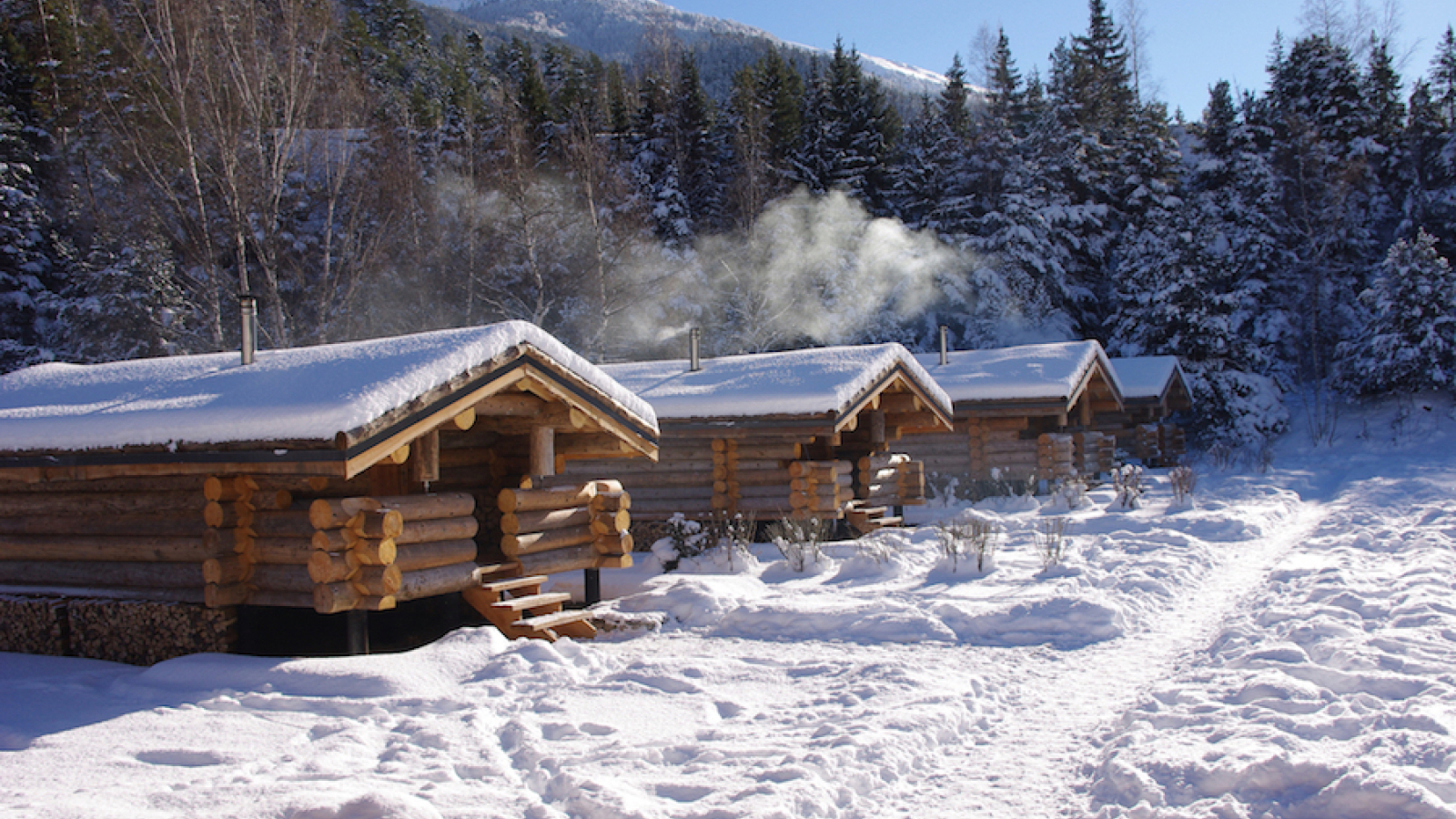 Les cabanes en hiver