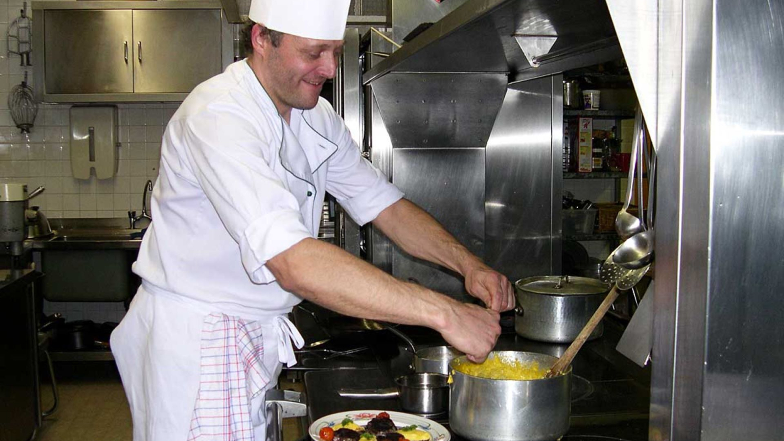 The chef of the restaurant Les Mottets in Aussois