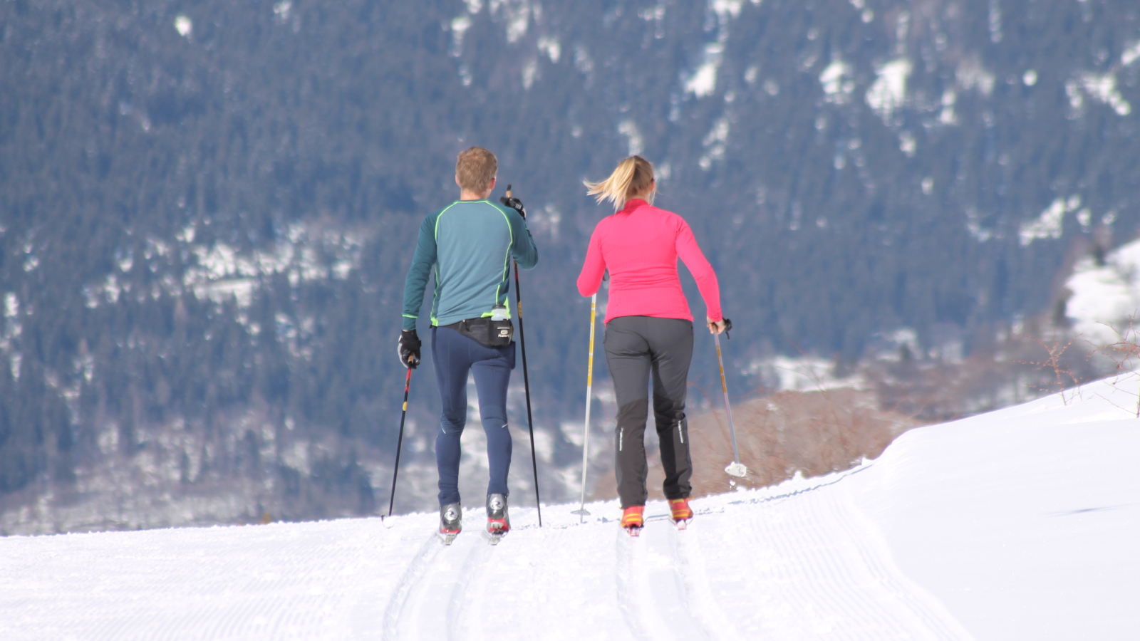 Ski de fond en couple au Grand Coin