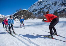 Cours de ski de fond avec l'ESF de Bessans