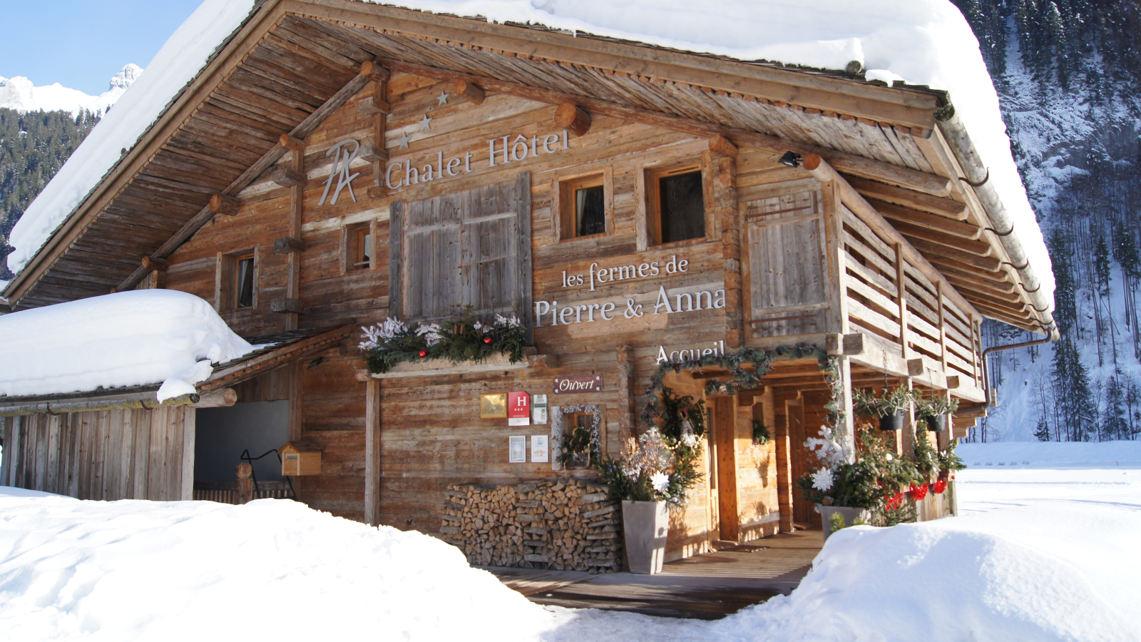 Hôtel Les fermes de Pierre et Anna en hiver