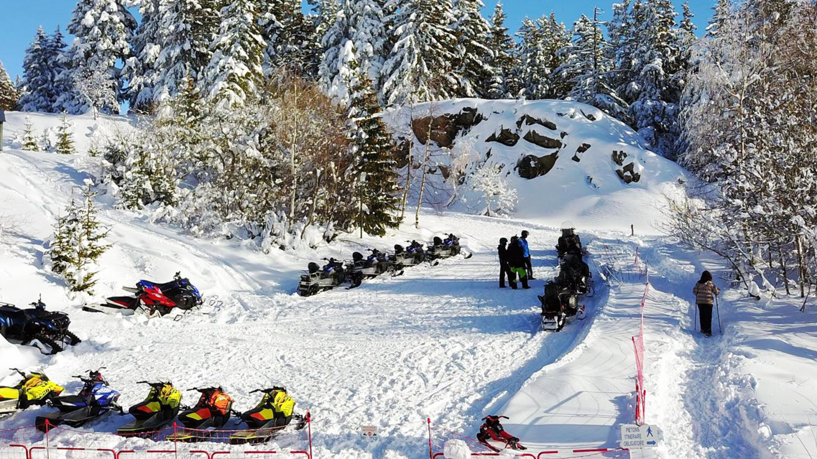 Snowmobile in Chamrousse forest