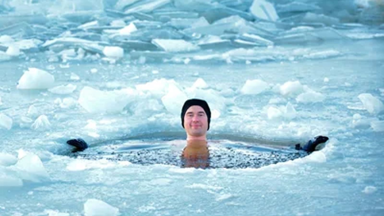 Photo bain lac gelé Chamrousse
